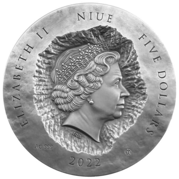 2022 Niue 2 Ounce Michelangelo David High Relief Silver Coin