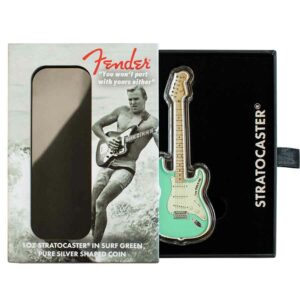Surf Green Fender Stratocaster Silver Coin