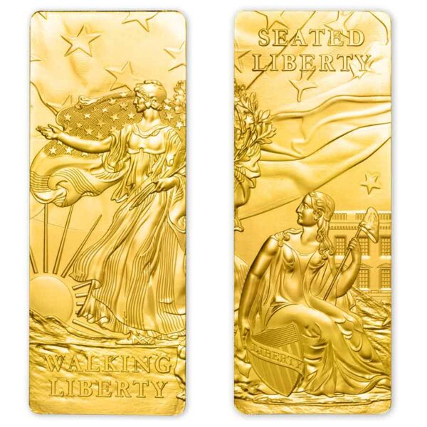 2022 Barbados 4 X 1 Ounce Lady Liberty 24K Silver Coin Collection