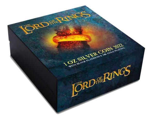 Samoa Lord of the Rings 1 oz Black Platinum & 24K Silver Coin