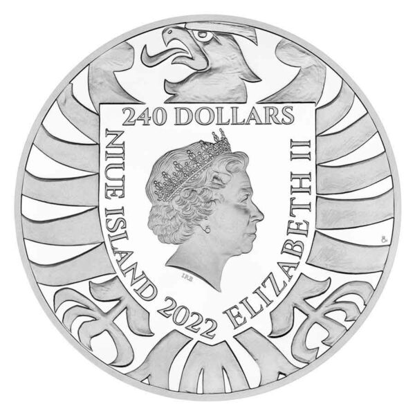 2022 Niue 3 Kg Czech Lion Hologram Security Privy Silver Proof Coin