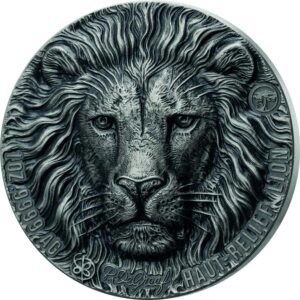 2022 Ivory Coast 1 Ounce 5th Anniversary Big 5 Lion High Relief Silver Coin