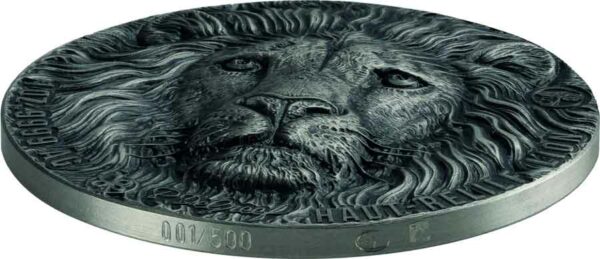 Ivory Coast Big 5 Lion 5th Anniversary 1 oz High Relief Silver Coin