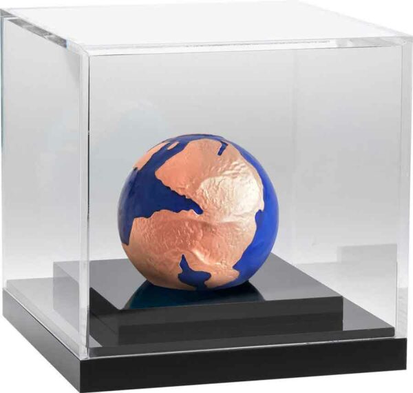3 oz Blue Marble Pangaea Rose Gold Spherical Silver Coin