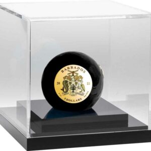 Black Marble Pangaea 3 Ounce Gilded Spherical Silver Coin