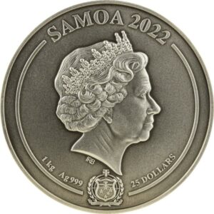 2022 Samoa 1 Kg 100th Anniversary Lincoln Memorial 4-Layer Silver Coin