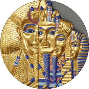 2022 Niue 2 Ounce Missing Treasures King Tut's Tomb Gilded High Relief Silver Coin