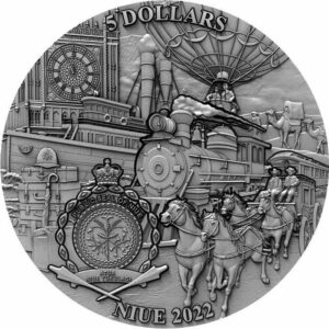 Jules Vern 150th Anniversary "Around the World in 80 Days" 3 oz Silver Coin