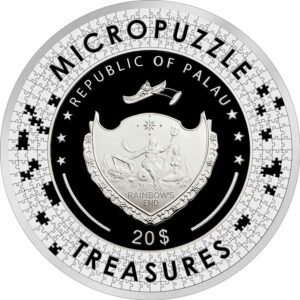 Couple Under One Umbrella 3 oz Micropuzzle Silver Coin