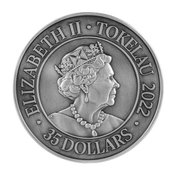 2022 Tokelau 1.6 Kilogram Nine Sons of the Dragon King Ultra High Relief Silver Coin