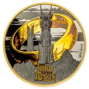 2023 Samoa 5 Ounce Lord of the Rings Black Platinum & 24K Silver Coin