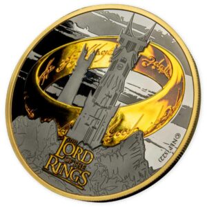 Lord of the Rings 5 oz Black Platinum & 24K Silver Coin