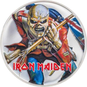2022 Cook Islands 1 Ounce Iron Maiden Eddie the Trooper Color Silver Proof Coin