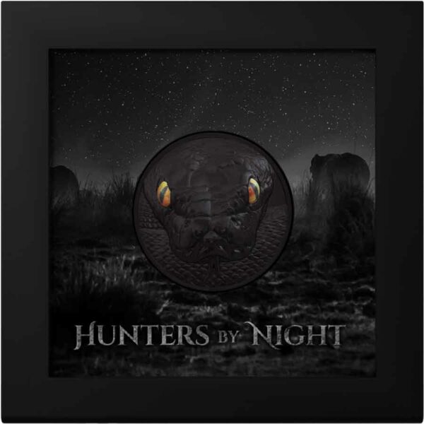 2022 Hunters by Night Python Obsidian Black Silver Coin