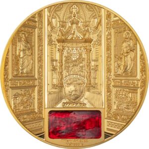 2022 Palau 5 oz Tiffany Art Metropolis San Pietro Gold Coin