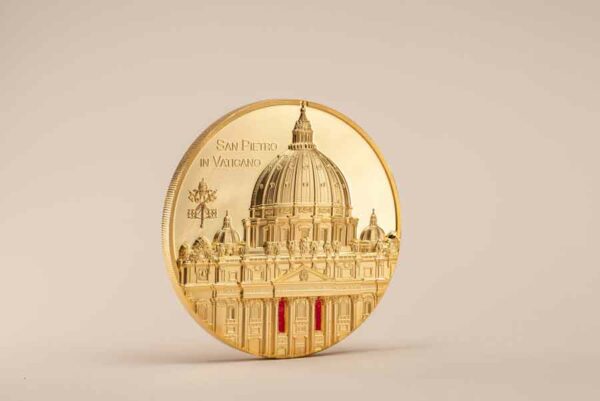 2022 Palau Tiffany Art Metropolis San Pietro 5 oz Gold Proof Coin