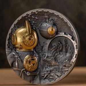 2022 Steampunk Nautilus 3 oz Ultra High Relief Silver Coin