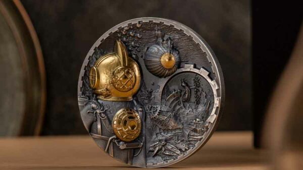 2022 Steampunk Nautilus 3 oz Ultra High Relief Silver Coin