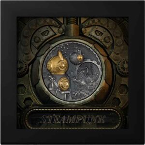 Steampunk Nautilus High Relief Gilded Silver Coin