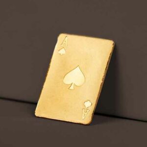 Ace of Spades 1/2 Gram Silk Finish Gold Coin