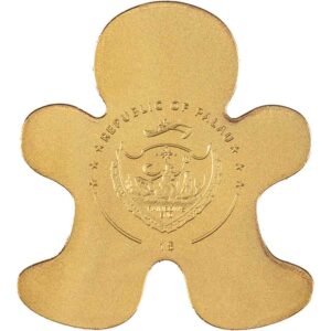 Palau 1/2 Gram Gingerbread Man Gold Coin