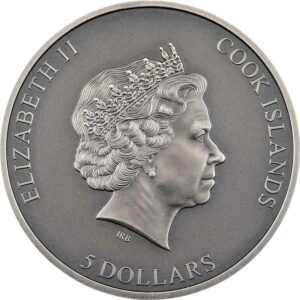 2022 Cook Islands Secret Heart 1 oz Ultra High Relief Antique Finish Silver Coin