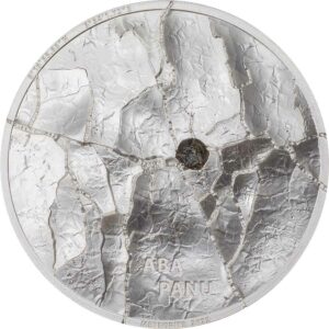 2022 Cook Islands 1 Ounce Meteorite Impact Aba Panu Silver Proof Coin