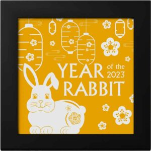 Lunar Year Gilded Sweet Rabbit Silver Coin