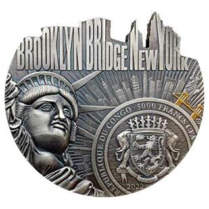 2022 Brooklyn Bridge 5 oz Silver Coin