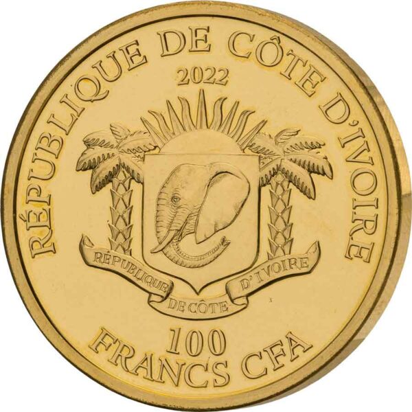 2022 Ivory Coast 1 oz De Greef Edition Signature Owl Gold Proof Coin