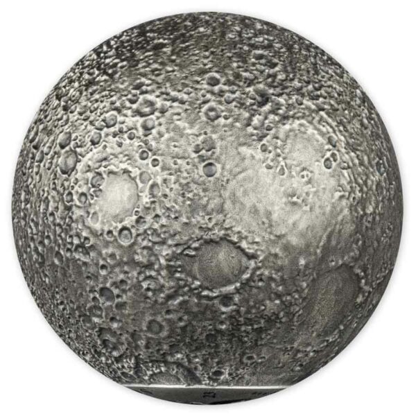 2023 Barbados 3 Ounce Earth's Moon Spherical Silver Coin