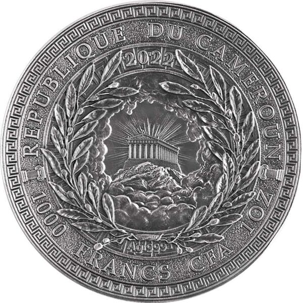 2022 Cameroon 1 oz Cyclops 24K Gilded High Relief Silver Coin