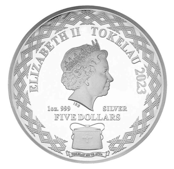 2023 Tokelau 1 oz Mirror Lunar Rabbit Silver Proof Coin