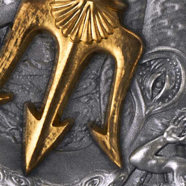 2022 Poseidon Greek Mythology Gilded High Relief Silver Coin