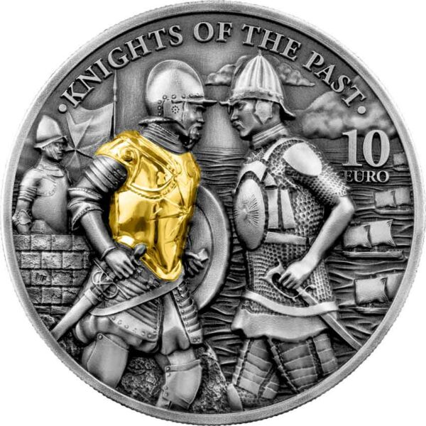 2022 Malta 2 Ounce Knights of the Past 10 Euro High Relief Silver Coin