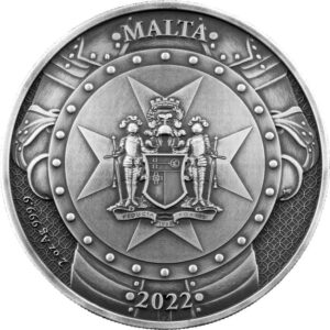 2022 Malta 2 oz Knights of the Past High Relief Silver Coin