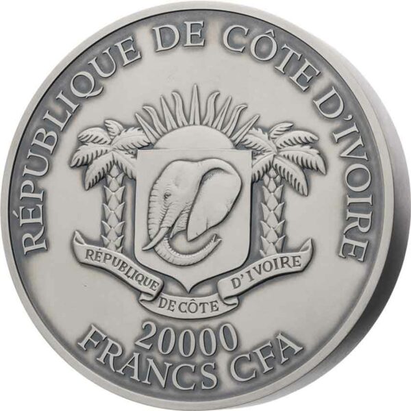 2021 Ivory Coast 2 kg Big 5 Lion Silver Coin