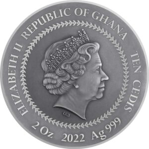2022 Ghana 2 Ounce David & Goliath High Relief Silver Coin