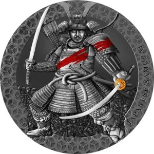 2022 Cameroon 3 Ounce Legendary Warriors Japanese Samurai High Relief Silver Coin
