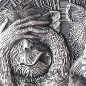 2022 Three Wise Monkeys 1 oz High Relief Antique Finish Silver Coin