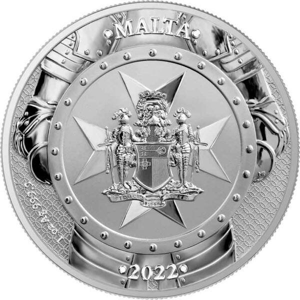 2022 Malta 1 oz Knights of the Past 5 Euro BU Silver Coin