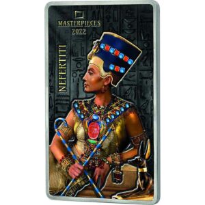 2022 Solomon Islands 200 Gram Silver & 10 Gram Gold Masterpieces Queen Nefertiti Coin Set