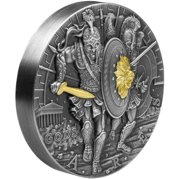 Ares Gods 1 kg Ultra High Relief Gilded Silver Coin