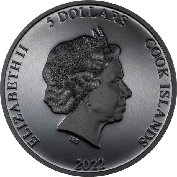 2023 Cook Islands 1 oz Iron Maiden Fear of the Dark Color Silver Coin