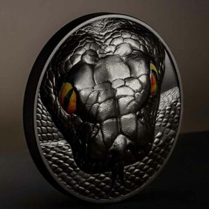 2022 Hunters by Night Python 1 kg Obsidian Black Silver Coin