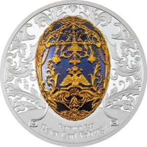 2023 Mongolia 2 Ounce Faberge Tsarevich Egg Silver Proof Coin