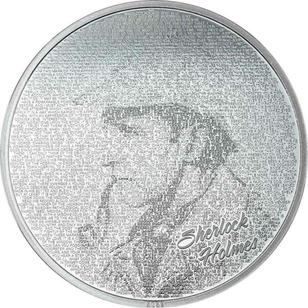 2023 Cook Islands 1 Ounce Typefaces Sherlock Holmes Silver Proof Coin