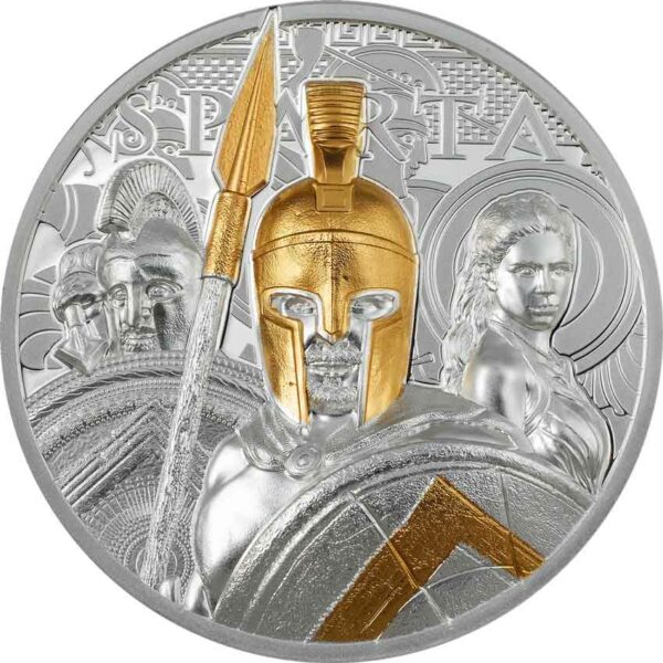 2023 Cook Islands 3 Ounce Sparta Warriors Ultra High Relief Silver Proof Coin