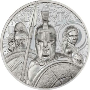 2023 Cook Islands 1 Ounce Sparta Warriors Ultra High Relief Silver Proof Coin