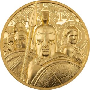 2023 Cook Islands 1 Ounce Sparta Warriors Ultra High Relief Gold Proof Coin
